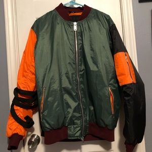 Rêves Color Block Bomber Jacket Size Large